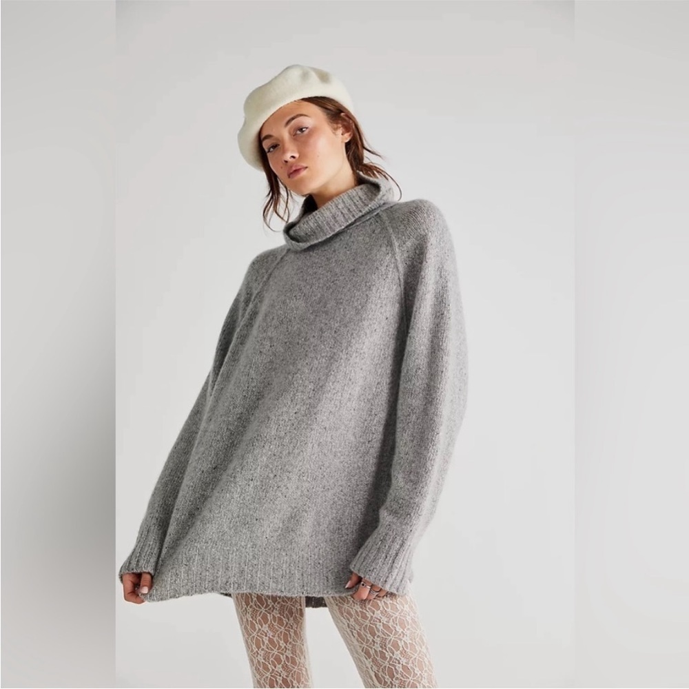 Free People Ultimate Cashmere Turtleneck in Snow Goose
